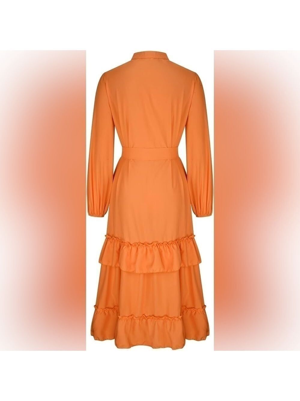 Women's Layered Ruffle Maxi Dress - Picture 3 of 13